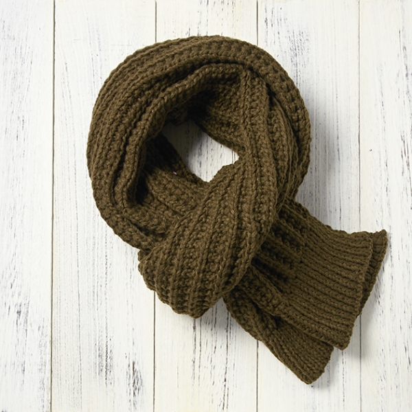 厚暖針織圍巾-綠